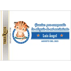 Puros personalizados para nacimiento de un bebé.