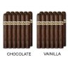 Sampler con 24 puros con aroma (12 chocolate y 12 vainilla)